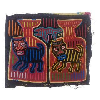 Mola Fabric by Cuna Indians from San Blas Island, Panama, 1970s For Sale
