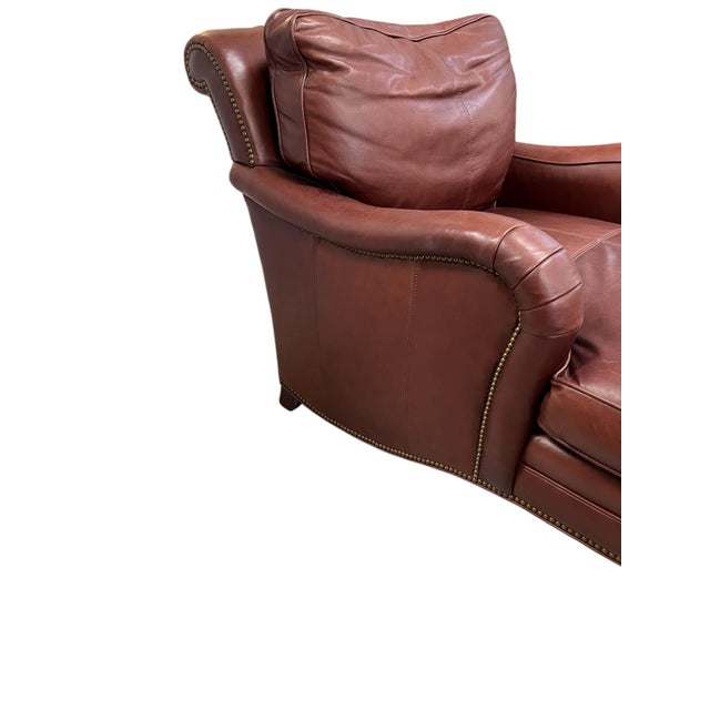 Textile Classic Leather Chaise Lounge For Sale - Image 7 of 16