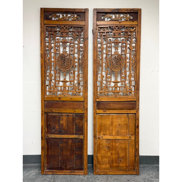 Chinese Vintage Carved Panels, Pair For Sale - Image 12 of 12