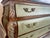 French Provincial French Provincial Style Chest in Sage Green and Walnut and Marble Top For Sale - Image 3 of 8