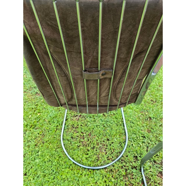 Set of 4 Attributed to Gastone Rinaldi Cantilever Chrome Design Chairs Rima Italy 1970 MCM For Sale In Atlanta - Image 6 of 13