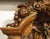 Brown Circa 1900 Carved French Oak Overdoor Panel With Dog and Hunt Trophy For Sale - Image 8 of 15