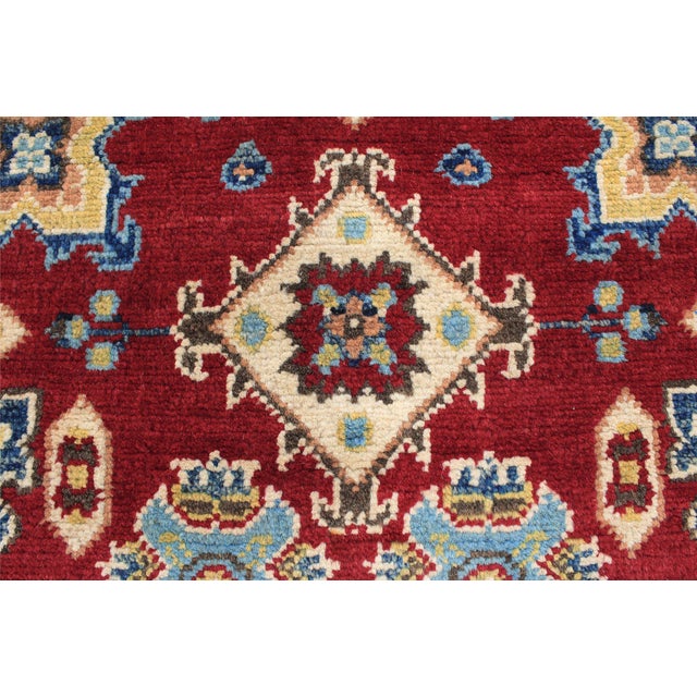 Southwestern Kazak Red/Beige Wool Rug - 2'9''x4'2'' For Sale - Image 9 of 10
