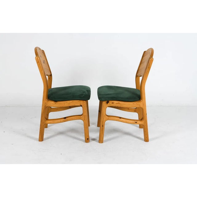 Mid-Century Modern A Pair of Danish Pine Dining Chairs in the Style of Rainer Daumiller, 1970s For Sale - Image 3 of 8