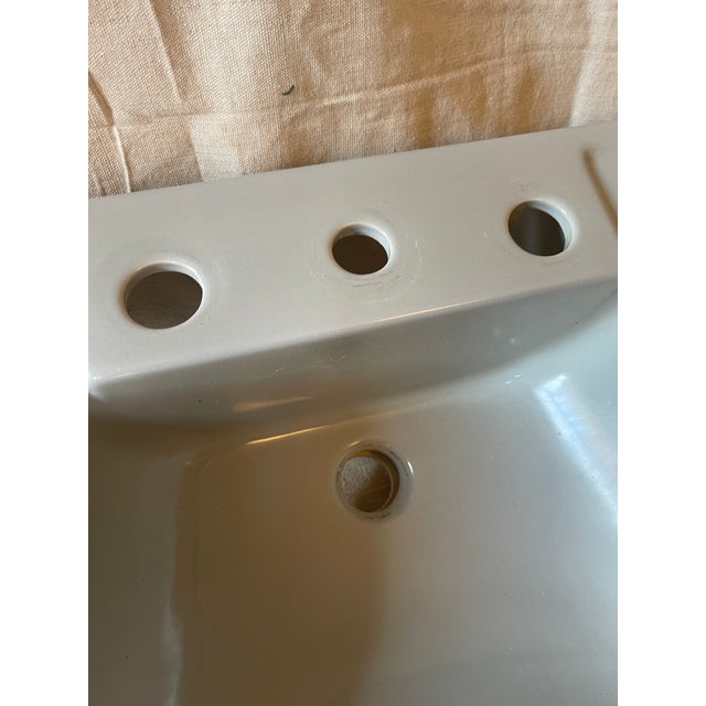 Vintage Crane Plumbing three-hole Countess drop-in Sink from the 1950s. Recently removed from its original bathroom. In...