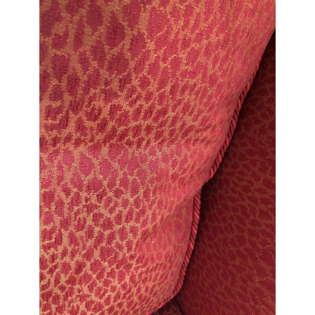 English Sale 1980s Red Lounge Chair on Casters Reduced For Sale - Image 3 of 4