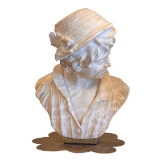19th Century Alabaster Bust For Sale