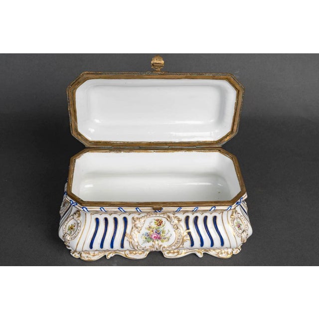 Napoleon III Severe Porcelain Casket For Sale - Image 5 of 8