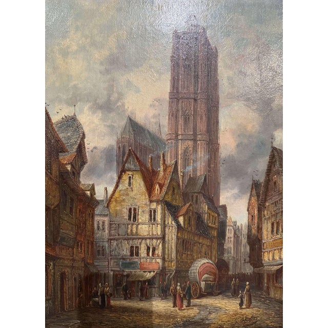 Pair of Early 20th Century French Views by British Artist Alfred Bentley For Sale - Image 9 of 18