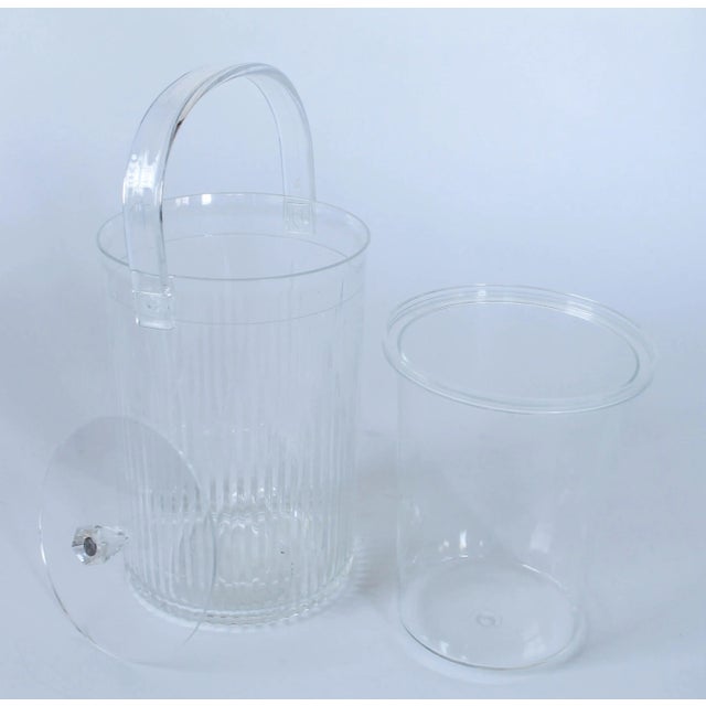 Mid-Century Modern Mid-Century Acrylic Ice Bucket For Sale - Image 3 of 8
