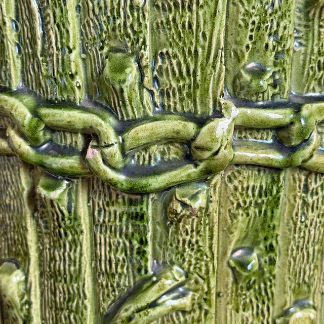 19th Century English Glazed Faux Bois Planter For Sale - Image 10 of 16