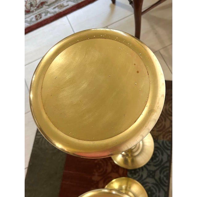 Mid 20th century, display column/brass pedestal will hold your treasured sculptures, candles, ice buckets, art objects, or...