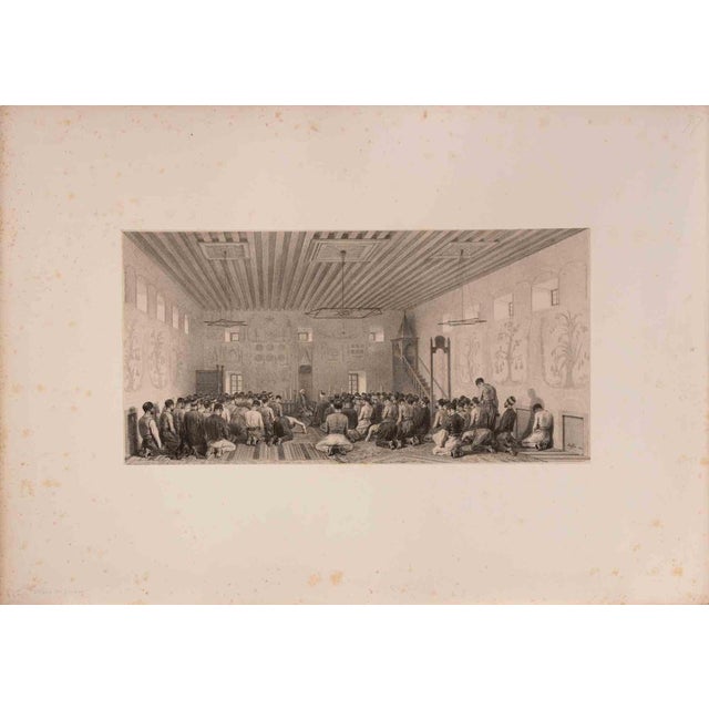 Auguste Raffet, Prières Tatares en Mosquée, Lithograph, 1844 For Sale - Image 3 of 3