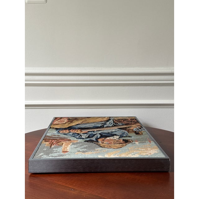 1950s 1950s Fisherman Framed Needlepoint For Sale - Image 5 of 10