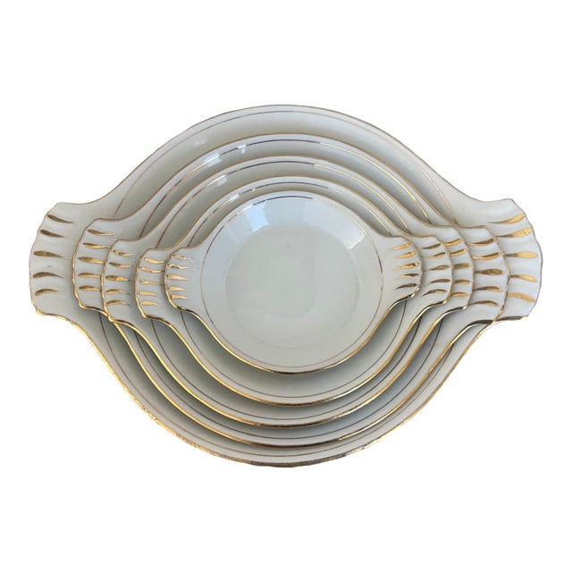 French Nesting Bowl by Louis Louriou-Set of 5 For Sale