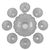 MCM Style Lausitzer Glaswerke Medea Scalloped Crystal Bowl Set - 8 PCS For Sale - Image 4 of 4
