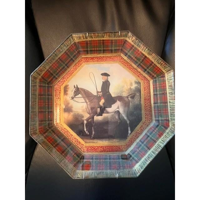 1990s Durwin Rice Decoupage Glass Plates For Sale - Image 4 of 5