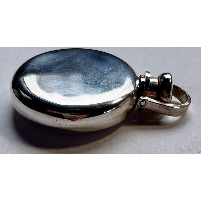 English 1990s Ralph Lauren Monogram Sterling Silver Perfume Pendant - For Sale - Image 3 of 4