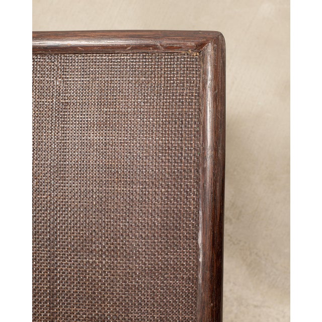 Nest of Three McGuire Rattan Cane Raffia and Oak Side Tables For Sale - Image 10 of 18