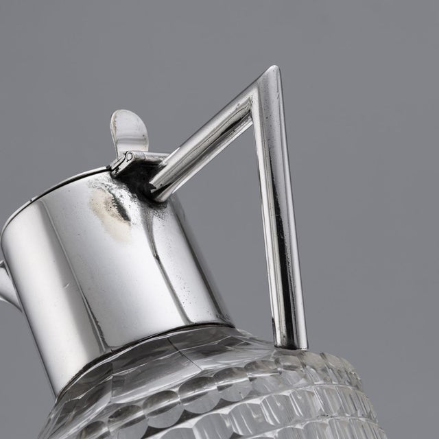 Antique German Silver Plated and Cut Glass Claret Jug from WMF, 1890s For Sale - Image 18 of 18