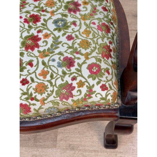 Antique Traditional Edwardian Mahogany Parlor Club Chair For Sale - Image 13 of 13