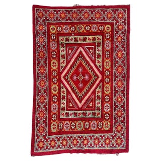 Antique Moroccan Tribal Rug, 1890s For Sale