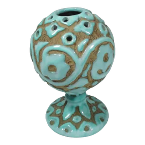 1960s Italian Potpourri Hand Made Pottery Vase