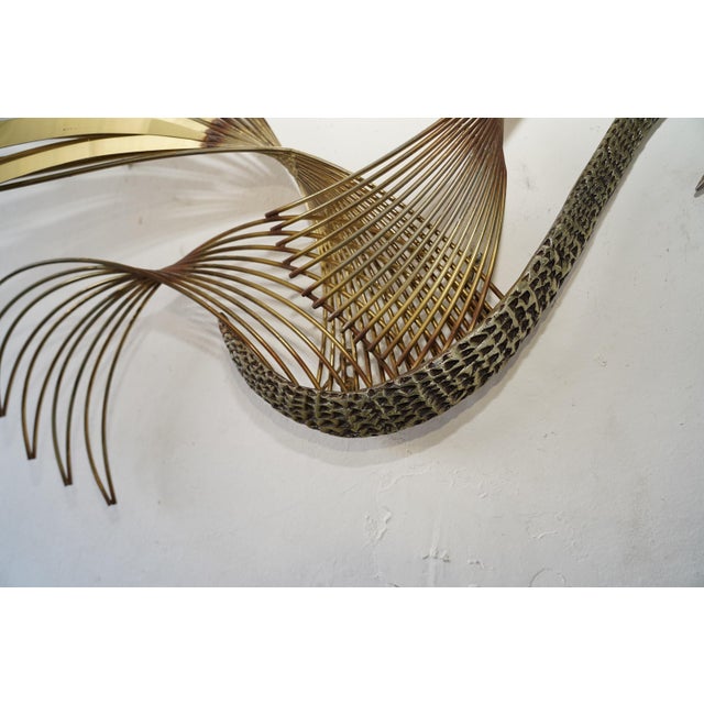 Large Signed Curtis Jere Peacock in Flight Wall Art – Vintage 1980s For Sale - Image 12 of 13