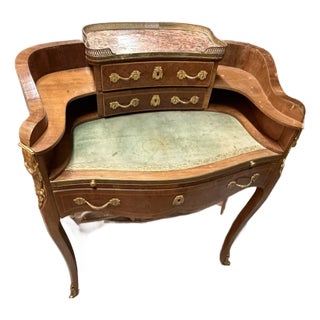 19th Century Louis XVI Style Parquetry Bureau De Dame For Sale