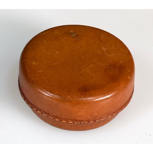 Metal Vintage C.1910's Silver Plate Collapsible Shot Glass or Cup W/ Leather Case For Sale - Image 7 of 8