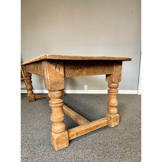 19th Century English Oak Dining Table For Sale In Naples, FL - Image 6 of 9
