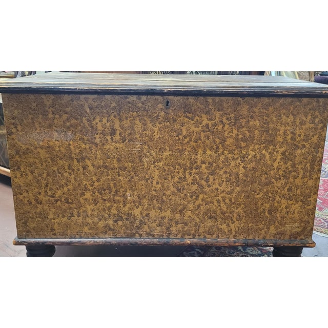 Early 19th Century Sponge Painted Blanket Chest For Sale - Image 10 of 13