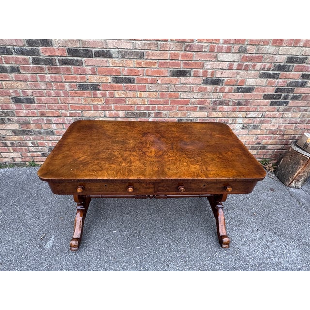 19th Century English Regency Library Table For Sale - Image 9 of 18