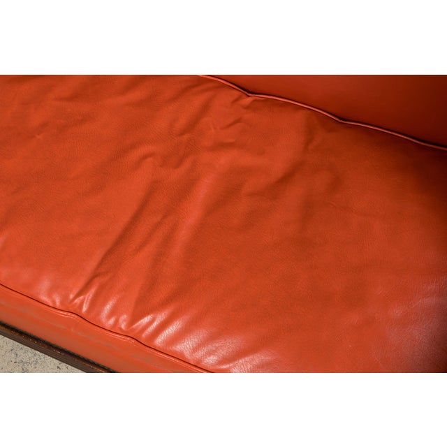 1930s French Art Deco Oak Canape in Faux Leather For Sale - Image 16 of 18