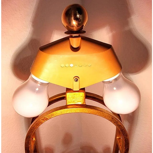 Parrot Table Lamp with Shade with Glass Ornaments and Leaf Gilding attributed to Maison Bagues for Banci Firenze, 1970s For Sale - Image 11 of 12