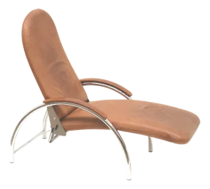 Optima Adjustable Relax Chair in Cognac Leather by Ingmar Relling for Westnofa, 1980s