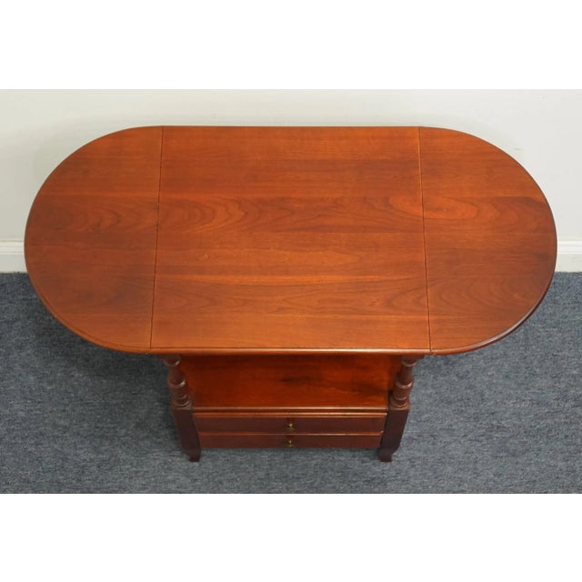 Brown Pennsylvania House Independence Hall Solid Cherry Traditional Style 37" Accent Drop Leaf End Table For Sale - Image 8 of 13
