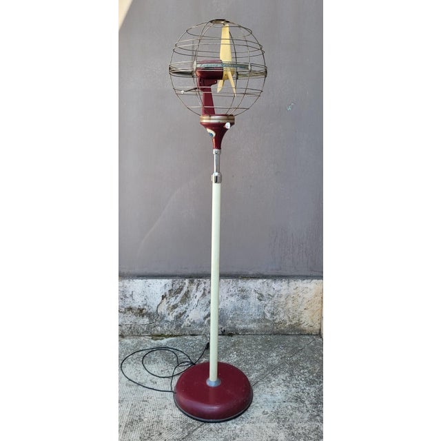 An icon of the Space Age and the finest post-war Italian industrial design, the "Zodiaco" floor fan produced by San...