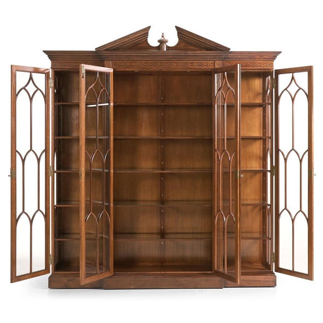 Walnut Display Bookcase For Sale In Greensboro - Image 6 of 12