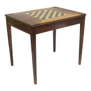 Mid-20th Century Argentine Wooden Desk/Game Table With Chess and Backgammon Board by Comte S. A.