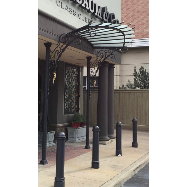This stunning vintage French steel-and-glass awning is as iconic as they come—originally welcoming guests to the...