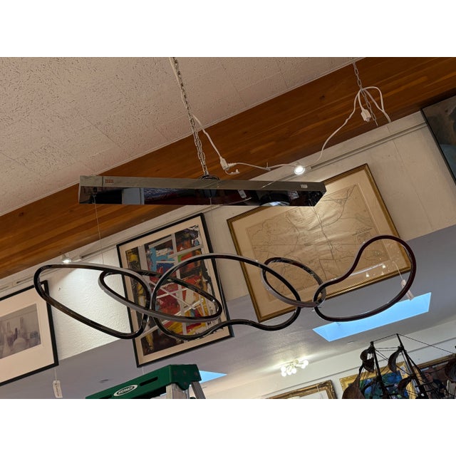 Eta Lighting Unity Chandelier, Brushed Chrome For Sale In San Francisco - Image 6 of 13