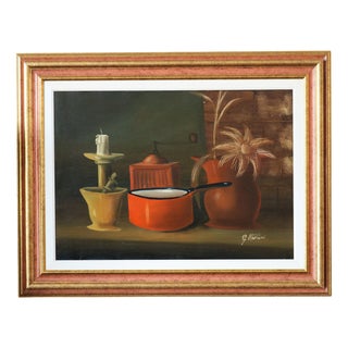 Giuliano Ottaviani, Still Life, 1980s, Oil on Canvas, Framed For Sale