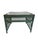 1970s Palm Beach Style Custom Emerald Lacquered Bamboo & Double Lattice Coffee Table For Sale In Baton Rouge - Image 6 of 10
