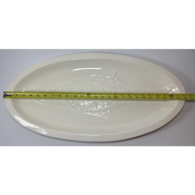 1970s Vintage Mid-Century Modern Italian Fish Serving Platter 26” For Sale - Image 5 of 5