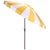 Yellow Buti 9 Ft Crank Umbrella, Yellow Cabana Stripe/Brown Pole For Sale - Image 8 of 9