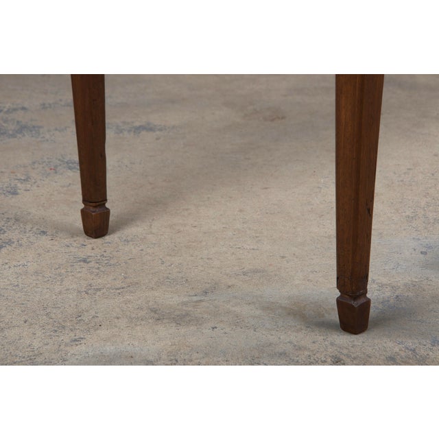 French Antique French Louis XVI Neoclassical Style Walnut Drop Leaf Table For Sale - Image 3 of 12