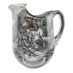 Vintage Silver City Cambridge Flanders Poppy Sterling Silver Overlay Jug Pitcher