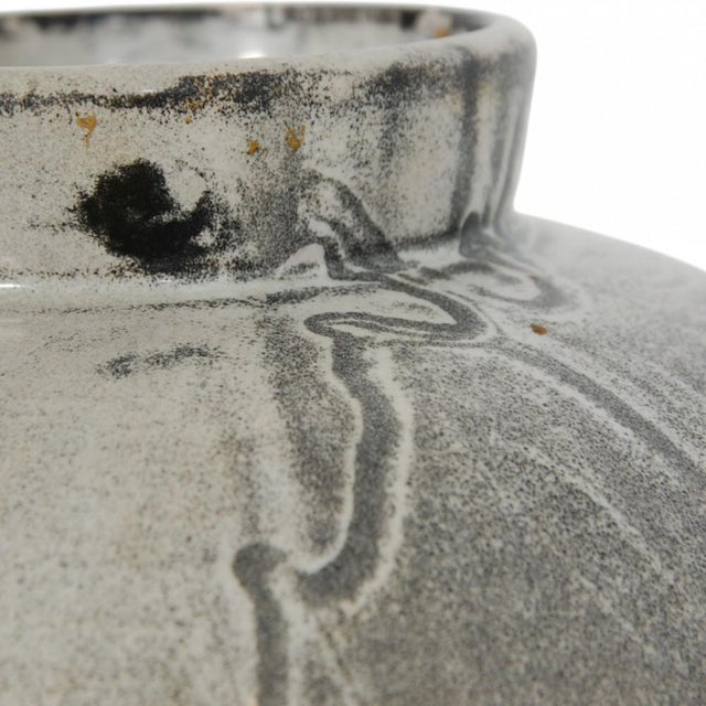 Vintage Grey Ceramic Vase by Herman Kæhler, 1950s For Sale - Image 6 of 11