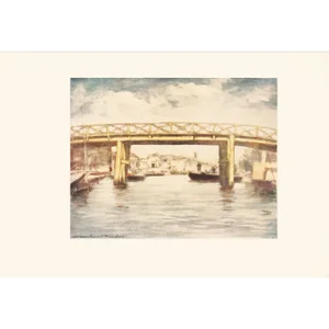 1901 Mortimer Menpes, "The Lemon Bridge" Original Period Antique Print of Japan From London